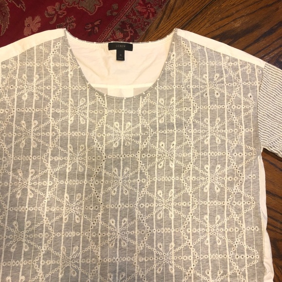J. Crew | Cropped Eyelet Top | Size M - Picture 6 of 9